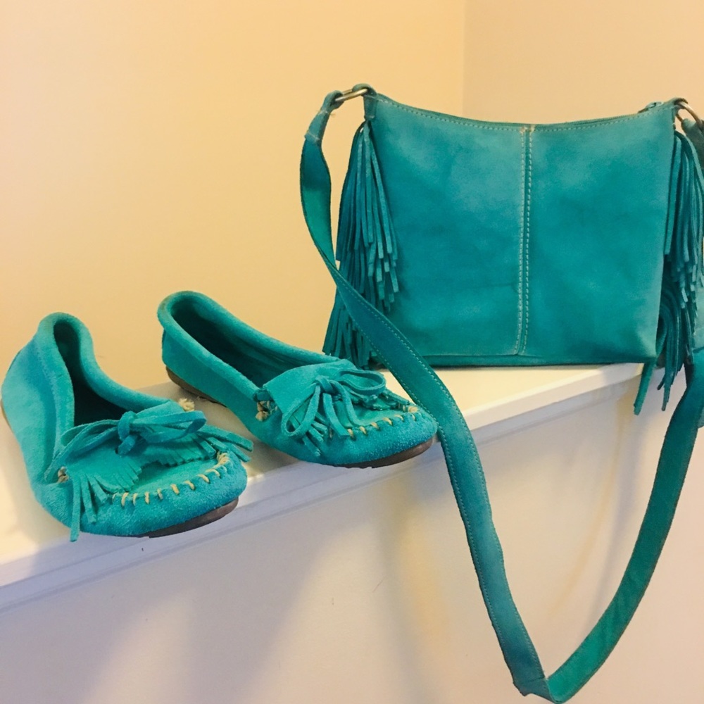Minnetonka shoes and matching purse